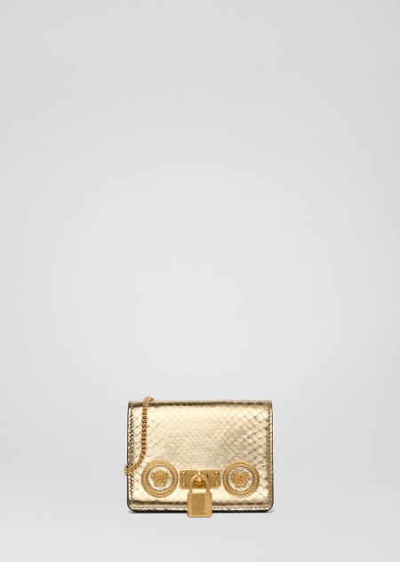 Geanta De Umar Versace Versace Mini Icon Metallic Python Dama | PGCELND-70